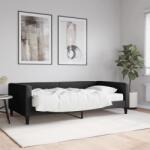 vidaXL fekete szövet kanapéágy matraccal 100 x 200 cm (3196567)
