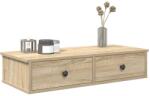 vidaXL Falipolc fiókokkal sonoma tölgy 80x31x17 cm műszaki fa (859952)