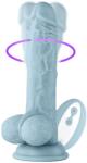 FemmeFunn Vibrator Realist Vortex Turbo Baller FemmeFunn, Remote Control, 8 Moduri Vibratii, 1 Miscare Rotatie, Silicon Lichid, USB, Albastru, 20.6 cm Vibrator