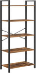 VASAGLE 5 Polcos Könyvespolc - Ipari Stílus - 30x66x153 cm (EZ-LLS061B01)