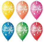  Léggömb, 30 cm, "Happy Birthday", lufis (PT11PRHBL) - jatekotthon