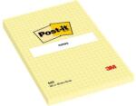 3M Öntapadó jegyzettömb, 102x152 mm, 100 lap, kockás, 3M POSTIT, sárga (LP6621) - jatekotthon