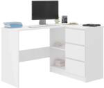 Mobene Modern sarok számítógépasztal N4 - fehér - pepita