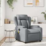 vidaXL Dönthető Fotel - Szürke Műbőr - Kényelmes Relax Fotel (372430)