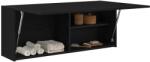 vidaXL fekete szerelt fa fali fürdőszobaszekrény 100 x 25 x 40 cm (860104)