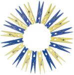  CASABRIKO 40922 ruhaszárító csipesz csomag, műanyag, 20 db, színes, Flexi Color (40922)