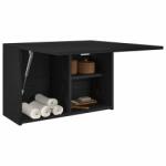 vidaXL fekete szerelt fa fali fürdőszobaszekrény 60x25x40 cm (860068)