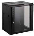 Manhattan Rackszekrény - 19" fali kivitel (6U, 370 (h) x 570 (w) x 450 (d) mm, Flatpack, Fekete) (711715) - pepita