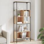 vidaXL 5 szintes sonoma tölgy színű fa könyvespolc 76 x 33 x 188, 5 cm (839004)
