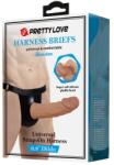 Pretty Love Ham cu curele si reglabile si dildo cu gaura interioara PRETTY LOVE HARNESS BRIEFS (6959532334388)