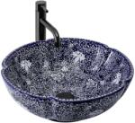 Rea Sevilla - Kék Virágmintás Pultos Mosdó