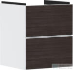 Hansgrohe XEVOLOS E 48x47, 5 cm-es 2 fiókos fali szekrény mosdó nélkül, matt fehér/sötét tölgy 54172730 (54172730)