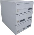  M26 Moduláris Postaláda - 3db Névtábla - Szürke (1137-22030)