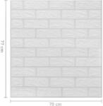vidaXL 3D Tégla Falmatrica - Fehér - 40 db - 70x77cm (150720)