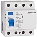 Schrack Hibaáram kapcsoló AMPARO 10kA 25A, 4 pólusú, 30mA, A (AR052103--)
