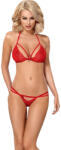 Obsessive 838-SET-3 - pántos csipke melltartó szett (piros) (22146793111) - szexshop