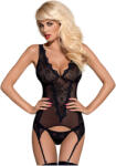 Obsessive Emperita - apró hímzéses felső és tanga (fekete) (26324701131) - szexshop