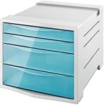 ESSELTE Irattároló, műanyag, 4 fiókos, ESSELTE Colour Breeze , áttetsző kék (E626284) - iroda24