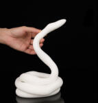 Deepleasure Ultra Snake - hosszú prémium dildó 120 x 2, 7 cm, fehér - szexvital