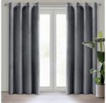 EUROFIRANY Rosa bársony sötétítő függöny Grafit 140x250 cm