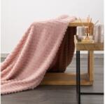 EUROFIRANY Lisa puha plüss karosszék takaró Púder rózsaszín 150x200 cm