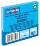Donau Öntapadós jegyzettömb DONAU 76x76 mm 100 lap neon kék (U7586011-10) - fotoland