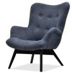 VOX bútor LORI füles fotel, blue denim-fekete