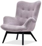 VOX bútor LORI füles fotel, púder melange-fekete
