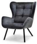 VOX bútor NOEL koktél fotel, grafit plüss