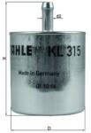 MAHLE filtru combustibil MAHLE KL 315 (KL 315) - automobilus