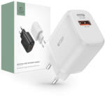 Tech-Protect Dual Port incarcator USB / USB-C 20W PD QC, alb