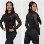 NEBBIA - Hosszú ujjú hálós felső 847 (black-gold) (XS) - NEBBIA