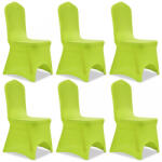 VidaXL Husă elastică pentru scaun, verde, 6 buc (131414)