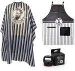 Pauco Set Frizerie Barbero cu Pelerina Tuns, Sort Complementar si Pamatuf Lemn