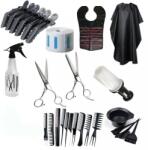 Pauco Set Kit Frizerie Coafor Foarfeca Tuns Filat Pelerina Tuns Vopsit SKFBARBA