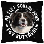 printfashion Border Collie - Párnahuzat, Díszpárnahuzat - Fekete (5440336)