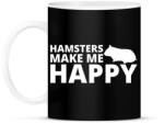printfashion Hamsters make me happy - Bögre - Fekete (13441402)