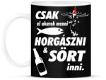 printfashion Horgászni & sört inni - Bögre - Fekete (1619209)