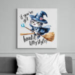 printfashion Hallowen kitty style - Vászonkép - Fehér (16589784)