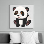printfashion panda - Vászonkép - Fehér (16683536)