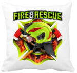 printfashion Fire and Rescue - Párnahuzat, Díszpárnahuzat - Fehér (501526)