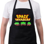 printfashion Space Invaders - Kötény - Fekete (4926655)