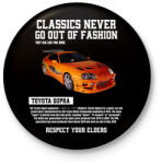 printfashion Toyota Supra - Kitűző, hűtőmágnes - Fekete (14790212)