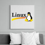 printfashion Linux is the best! - Vászonkép - Fehér (14760401)