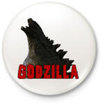 printfashion Godzilla - Kitűző, hűtőmágnes - Fehér (3084186)