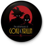 printfashion Goku és Krillin - Kitűző, hűtőmágnes - Fekete (3092624)