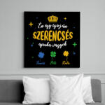 printfashion Szerencsés apuka - Vászonkép - Fekete (7898801)