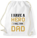 printfashion Az én hősöm apa - Sportzsák, Tornazsák - Fehér (2594505)