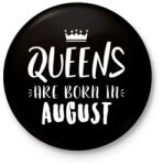 printfashion A királynők augusztusban születnek - Kitűző, hűtőmágnes - Fekete (3092336)
