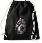 printfashion Tetovált lány - Sportzsák, Tornazsák - Fekete (213013)